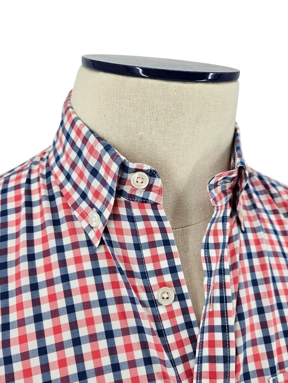 J.CREW Lightweight Shirt Gingham Plaid Long Sleeve Button Up Collared Mens Small